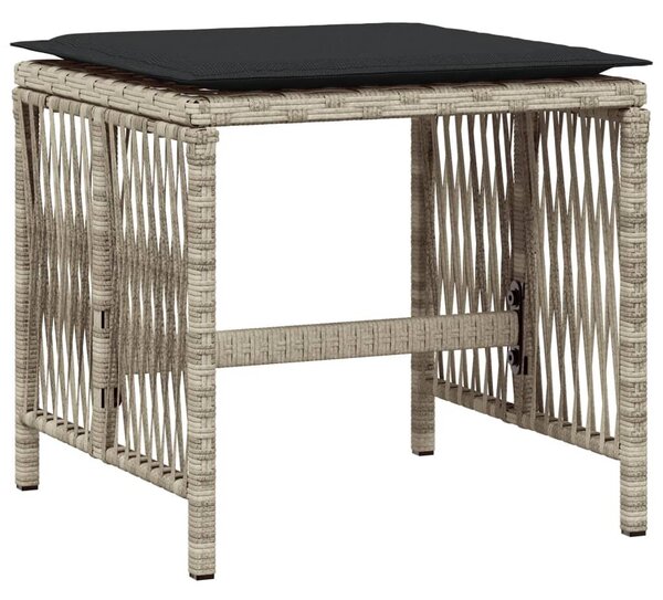VidaXL 15 részes szürke polyrattan kerti étkezőgarnitúra párnákkal