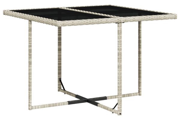 VidaXL 9részes világosszürke polyrattan kerti étkezőgarnitúra párnával