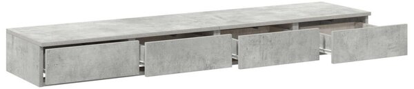 Éjjeli Asztalok Beton szürke Szerelt fa 160 x 36.5 x 16.5 cm