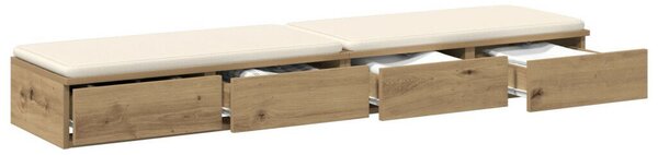 Éjjeli Asztalok Kézműves Tölgy MDF Furnérral 140 x 36,5 x 16,5 cm