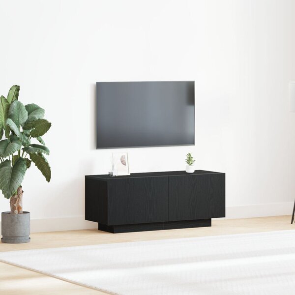 TV szekrény 100 x 35 x 40 cm Fekete tölgy Szerelt Fa
