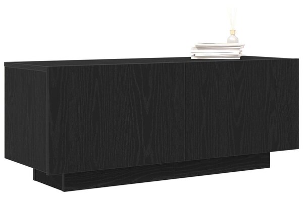 TV szekrény 100 x 35 x 40 cm Fekete tölgy Szerelt Fa