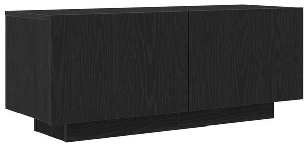 TV állvány LED világítással - Fekete tölgy, 200x35x40 cm, műszakilag megmunkált fa