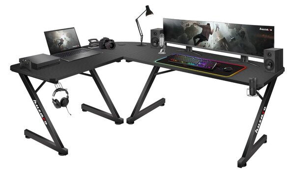 Sarok PC asztal Hyperion 7.0 (fekete)