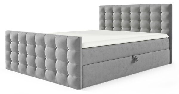 Wilsondo CALVANI boxspring franciaágy fedőmatraccal - szürke Méret: 180x200