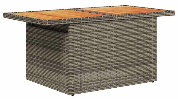 VidaXL 7 részes szürke polyrattan kerti ülőgarnitúra párnákkal