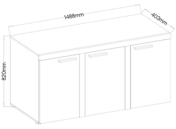 Komód RODOS 3D fehér