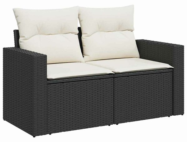 VidaXL Kerti Kanapé Szett párnával 10 pcs Fekete és krémszínű