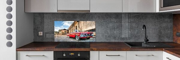 Hátfal panel konyhai Piros chevrolet