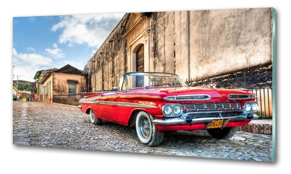 Hátfal panel konyhai Piros chevrolet