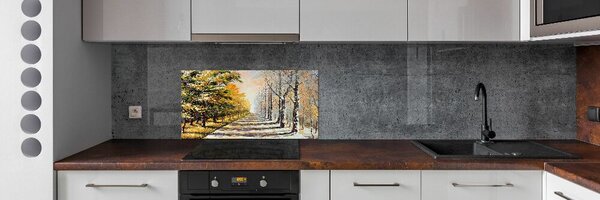 Konyhai fali panel Ősz tél vs