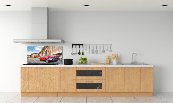 Hátfal panel konyhai Piros chevrolet