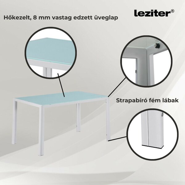 Mira 4+1 étkező garnitúra fehér-bézs