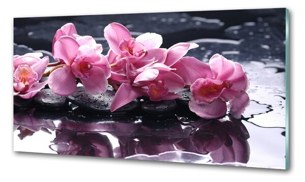 Konyhai falburkoló panel Rózsaszín orchidea