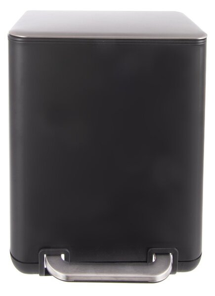 Fekete rozsdamentes acél pedálos szemetes 20 l Black – Orion