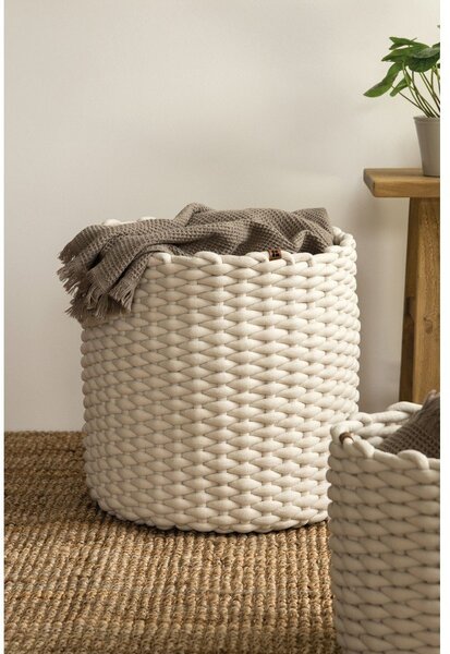 Textil tárolókosár ø 40x40 cm Peach Skin Round XL – Bigso