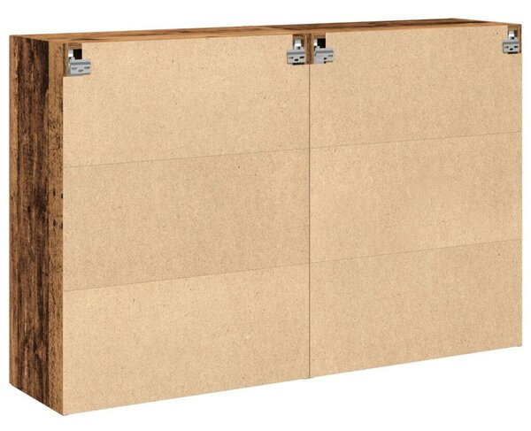 Falra Szerelhető Szekrények 2 db Régi Fa 69.5x34x90 cm Mérnöki Fa