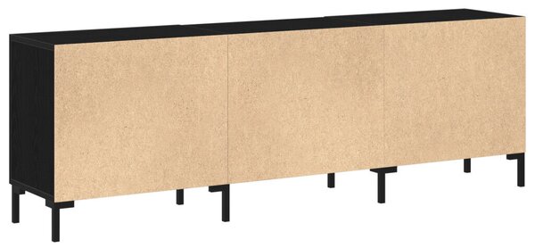 TV Szekrény Fekete Tölgy 150x30x50 cm Műgyanta