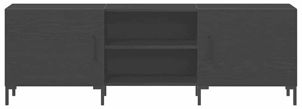 TV Szekrény Fekete Tölgy 150x30x50 cm Műgyanta
