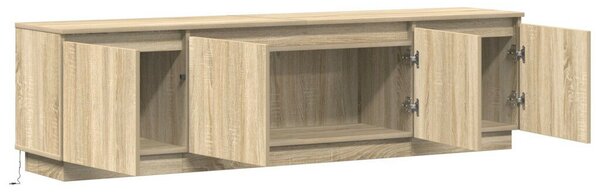 LED világítású TV szekrény Sonoma tölgy 180x38x49 cm Mérnöki fa