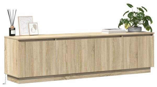 LED világítású TV szekrény Sonoma tölgy 180x38x49 cm Mérnöki fa