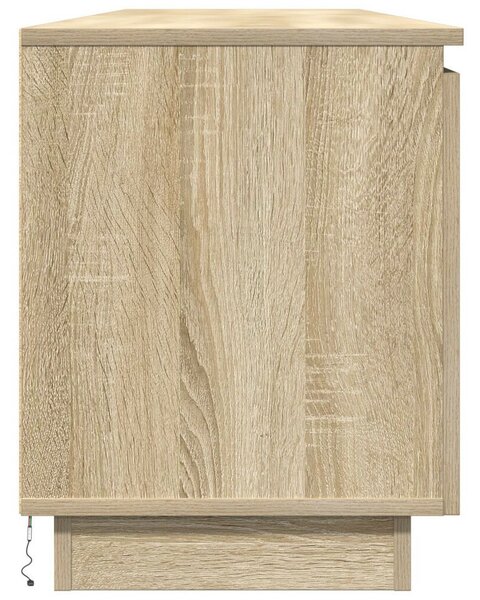 LED világítású TV szekrény Sonoma tölgy 180x38x49 cm Mérnöki fa