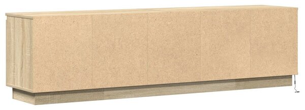 LED világítású TV szekrény Sonoma tölgy 180x38x49 cm Mérnöki fa