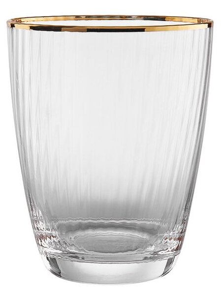 GOLDEN TWENTIES vizes pohár arany szegéllyel 300 ml, 4 db-os készlet