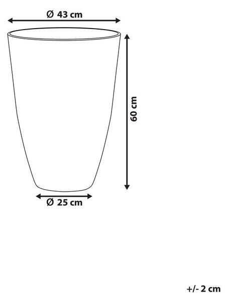Virágcserép CAMIA 43 cm Fekete