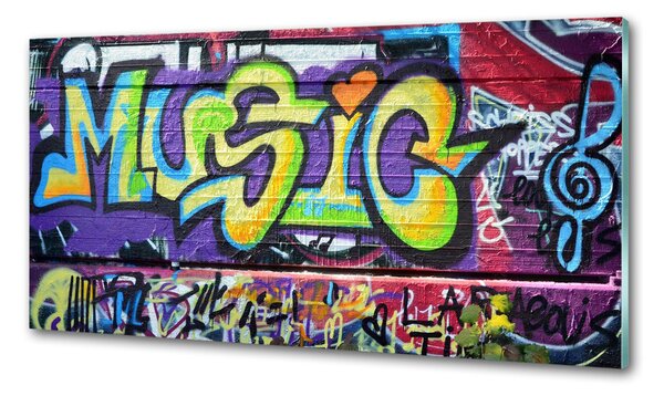 Hátfal panel konyhai Graffiti a falon