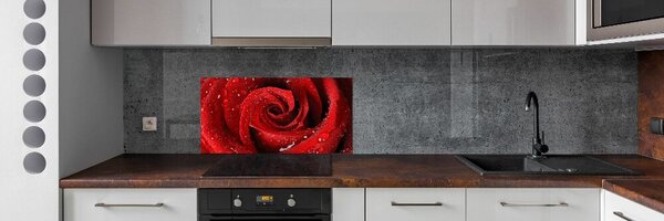Konyhai falburkoló panel Csepp a rózsa