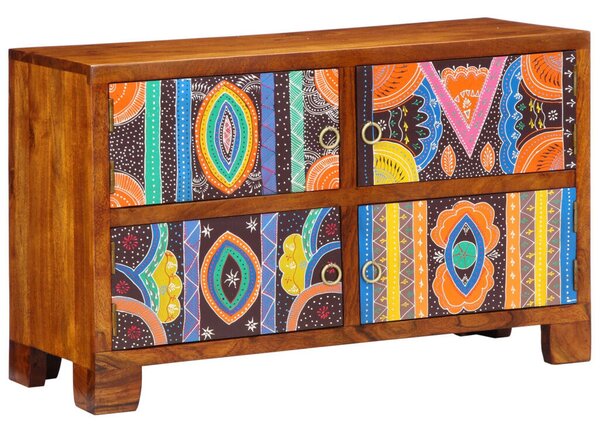 Cipőszekrény 90x35x55 cm Tömbfa Akáció
