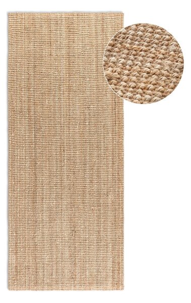 Natúr színű juta futószőnyeg 80x200 cm Bouclé – Hanse Home
