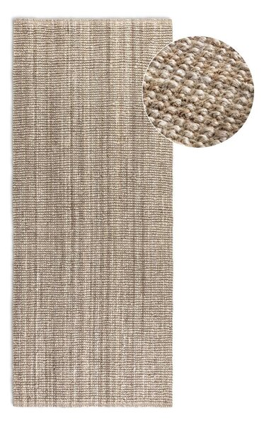 Szürkésbarna juta futószőnyeg 80x200 cm Bouclé – Hanse Home