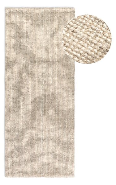 Krémszínű juta futószőnyeg 80x200 cm Bouclé – Hanse Home