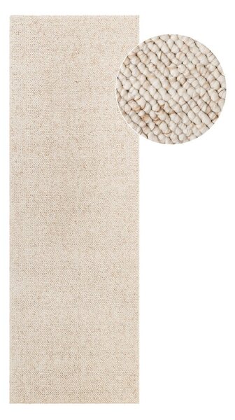 Krémszínű mosható futószőnyeg 80x240 cm Rocco Cream – Elle Decoration