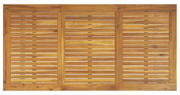 Kültéri Étkezőasztal Szürke 160x80x75 cm Acél és Szilárd Akácfa