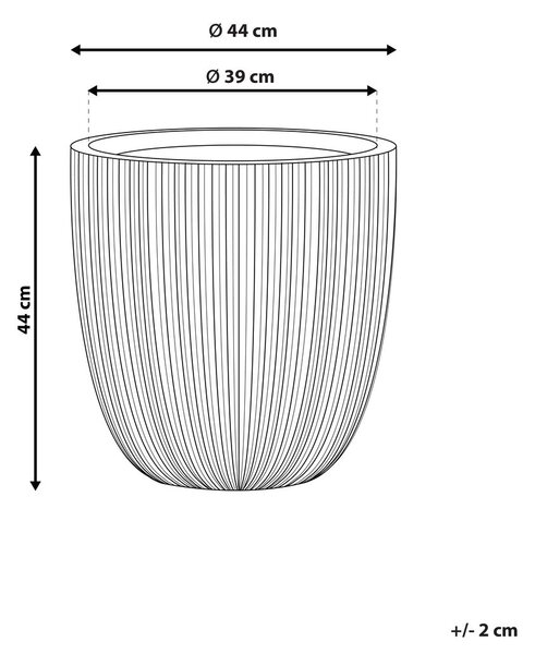 Virágcserép CHIOS 44 cm Fekete