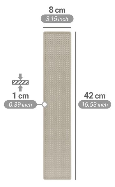 Bézs műanyag edénycsepegtető alátét 42x8 cm Slim – Wenko