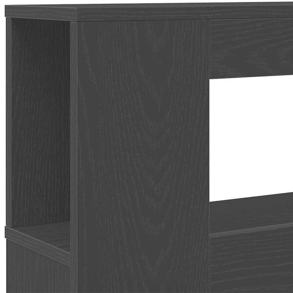 LED Fejtámla Fekete Tölgy 140x18,5x40 cm Mérnöki Fa
