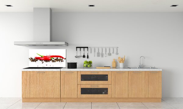 Konyhai hátfalpanel Chilli és bors