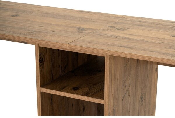 Íróasztal borovi fenyő dekorral 60x240 cm Twin – Kalune Design