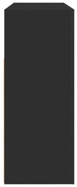 Oldalszekrény Fekete Műanyagfa 116 x 30 x 75 cm Oldalszekrény
