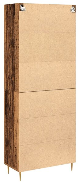 Szekrény régi fából 69.5x34x180 cm, műszaki fa