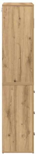 Magas szekrény Mesteri tölgy 80x33x150 cm Ipari fa