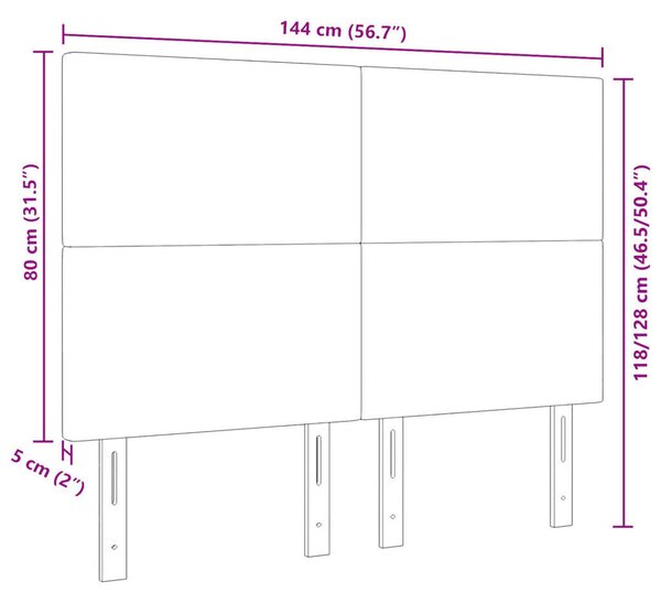 Fejtámla Egyszerű Design Világos Zöld Szürke 140 cm Kordbársony