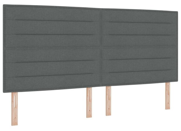 Fejtámla modern dizájn Sötét szürke 200 cm Szövet