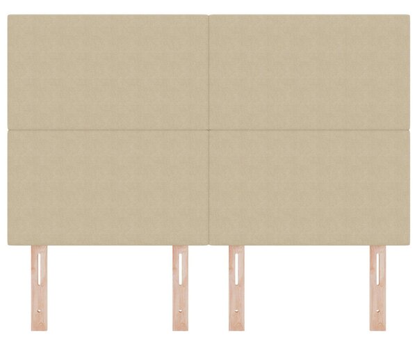 Fejtámla Egyszerű Design Világos Zöld Szürke 140 cm Kordbársony