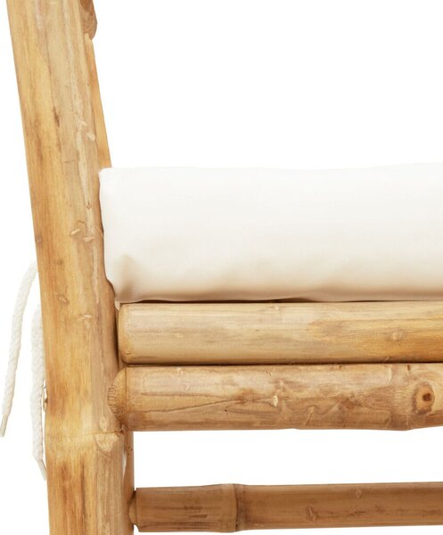 Kerti pad párnával 110 cm Bambusz