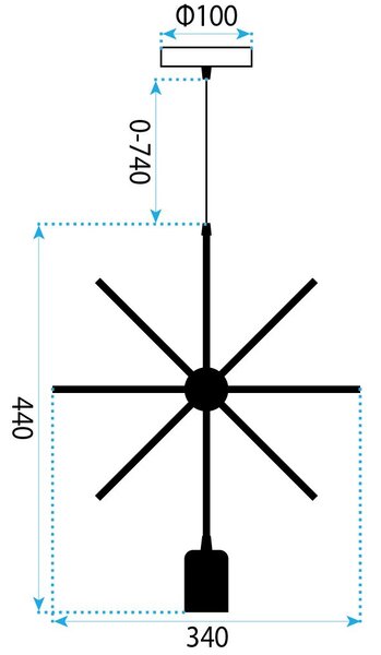 Lámpa Geometric LE-02 Star